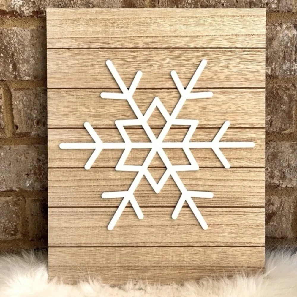NWT Target bullseye winter snowflake set of 2 wall decor